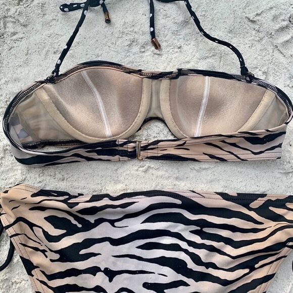 VICTORIAS SECRET BROWN & BEIGE ANIMAL PRINT 34A-S - Picture 7 of 8